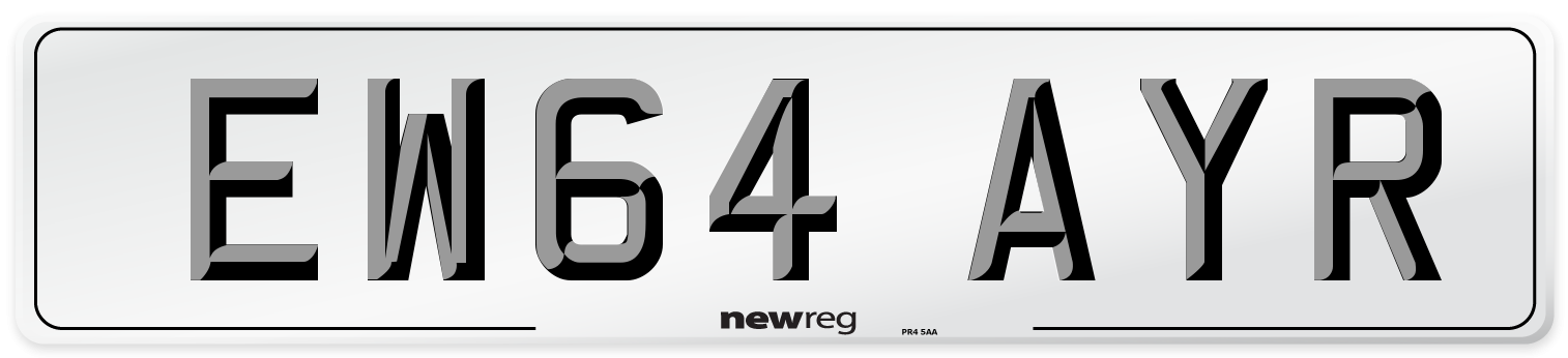 EW64 AYR Number Plate from New Reg